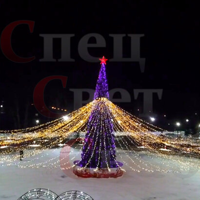 Уличная гирлянда "Звездное Небо" d=20м IP65 10м 90 нитей белый теплый